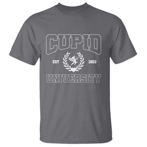 Cupid University T Shirt Cute Valentine's Day Funny College TS10 Charcoal Print Your Wear