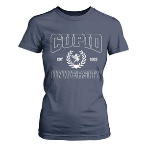 Cupid University T Shirt For Women Cute Valentine's Day Funny College TS10 Navy Print Your Wear