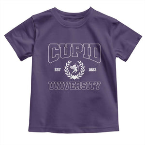 Cupid University Toddler T Shirt Cute Valentine's Day Funny College TS10 Purple Print Your Wear