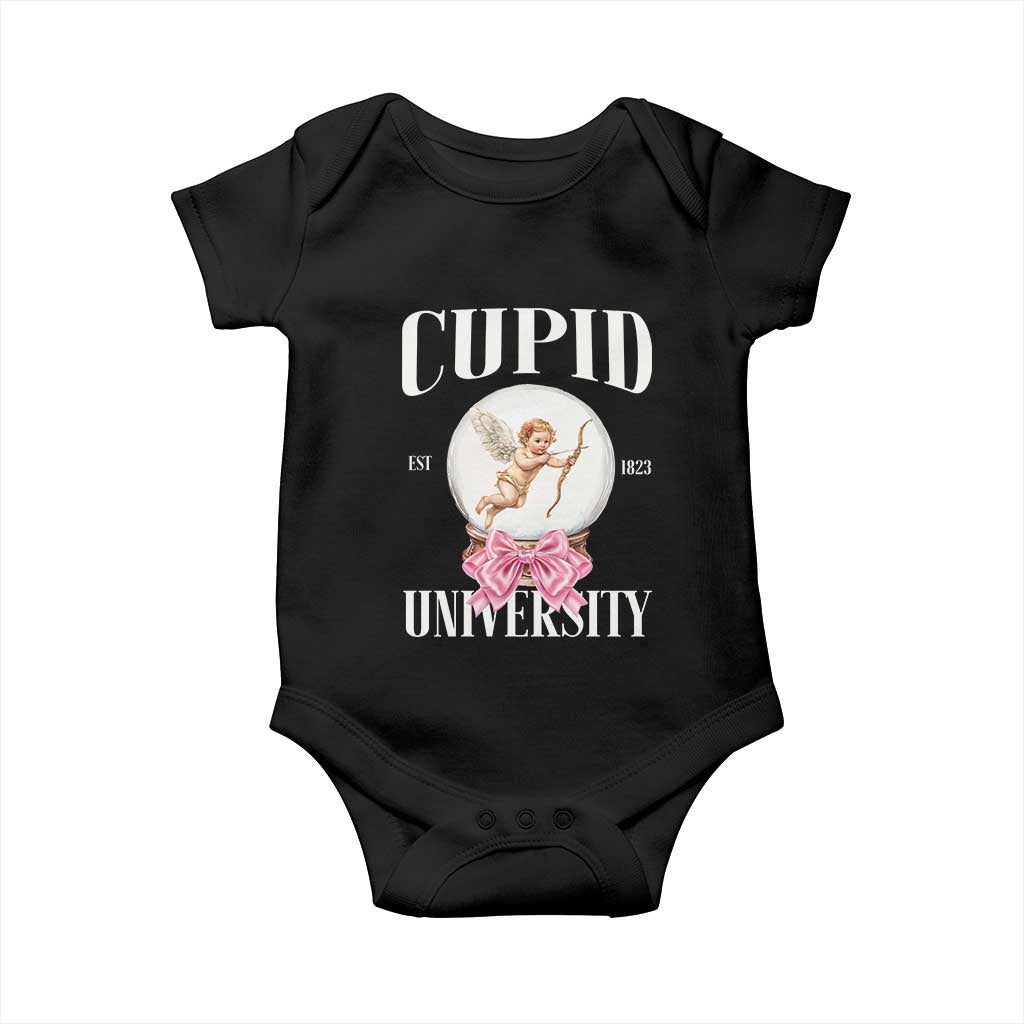 Cupid University Baby Onesie Cute Valentine's Day College TS10 Black Print Your Wear