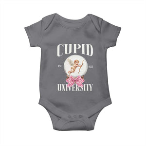 Cupid University Baby Onesie Cute Valentine's Day College TS10 Charcoal Print Your Wear