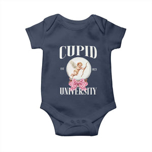 Cupid University Baby Onesie Cute Valentine's Day College TS10 Navy Print Your Wear