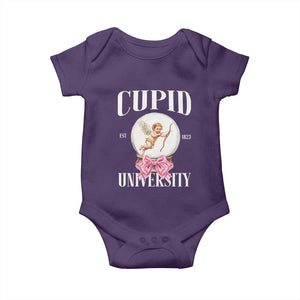 Cupid University Baby Onesie Cute Valentine's Day College TS10 Purple Print Your Wear