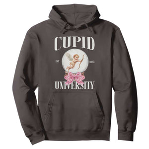 Cupid University Hoodie Cute Valentine's Day College TS10 Dark Chocolate Print Your Wear