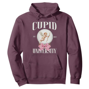 Cupid University Hoodie Cute Valentine's Day College TS10 Maroon Print Your Wear