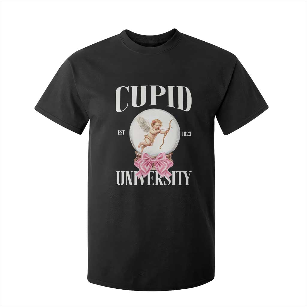 Cupid University T Shirt For Kid Cute Valentine's Day College TS10 Black Print Your Wear