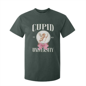 Cupid University T Shirt For Kid Cute Valentine's Day College TS10 Dark Forest Green Print Your Wear