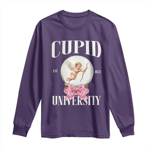 Cupid University Long Sleeve Shirt Cute Valentine's Day College TS10 Purple Print Your Wear