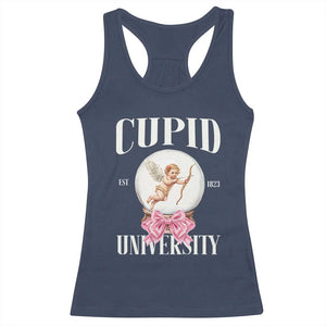 Cupid University Racerback Tank Top Cute Valentine's Day College TS10 Navy Print Your Wear