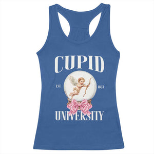 Cupid University Racerback Tank Top Cute Valentine's Day College TS10 Royal Blue Print Your Wear