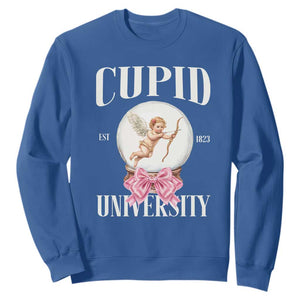 Cupid University Sweatshirt Cute Valentine's Day College TS10 Royal Blue Print Your Wear