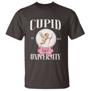 Cupid University T Shirt Cute Valentine's Day College TS10 Dark Chocolate Print Your Wear