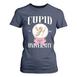 Cupid University T Shirt For Women Cute Valentine's Day College TS10 Navy Print Your Wear