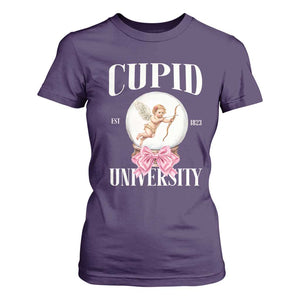 Cupid University T Shirt For Women Cute Valentine's Day College TS10 Purple Print Your Wear