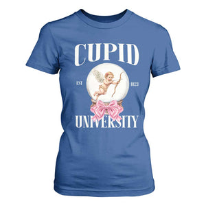 Cupid University T Shirt For Women Cute Valentine's Day College TS10 Royal Blue Print Your Wear