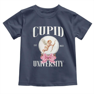 Cupid University Toddler T Shirt Cute Valentine's Day College TS10 Navy Print Your Wear