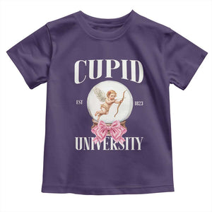 Cupid University Toddler T Shirt Cute Valentine's Day College TS10 Purple Print Your Wear