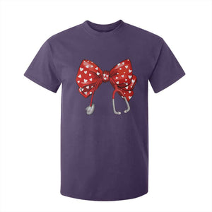 Nurse Coquette Valentine Heart T Shirt For Kid Gift For Healthcare Professionals Bow TS10 Purple Print Your Wear