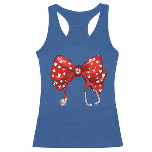 Nurse Coquette Valentine Heart Racerback Tank Top Gift For Healthcare Professionals Bow TS10 Royal Blue Print Your Wear