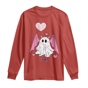 Valentines Ghost Long Sleeve Shirt Be My Boo Cute Funny TS10 Red Print Your Wear