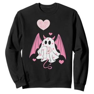 Valentines Ghost Sweatshirt Be My Boo Cute Funny TS10 Black Print Your Wear