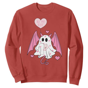 Valentines Ghost Sweatshirt Be My Boo Cute Funny TS10 Red Print Your Wear