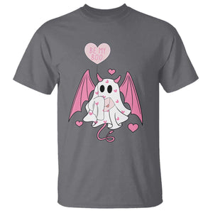 Valentines Ghost T Shirt Be My Boo Cute Funny TS10 Charcoal Print Your Wear