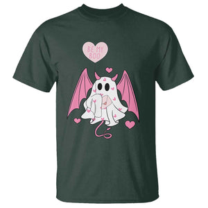 Valentines Ghost T Shirt Be My Boo Cute Funny TS10 Dark Forest Green Print Your Wear