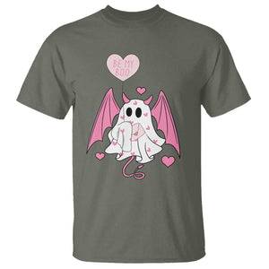 Valentines Ghost T Shirt Be My Boo Cute Funny TS10 Military Green Print Your Wear