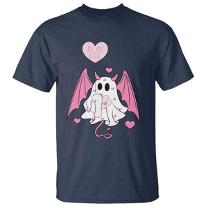 Valentines Ghost T Shirt Be My Boo Cute Funny TS10 Navy Print Your Wear