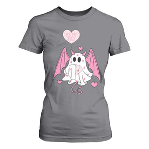 Valentines Ghost T Shirt For Women Be My Boo Cute Funny TS10 Charcoal Print Your Wear