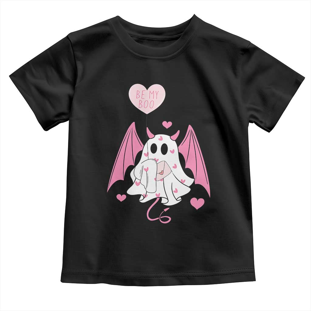 Valentines Ghost Toddler T Shirt Be My Boo Cute Funny TS10 Black Print Your Wear