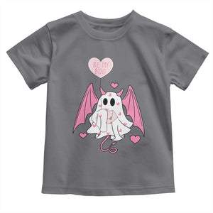 Valentines Ghost Toddler T Shirt Be My Boo Cute Funny TS10 Charcoal Print Your Wear