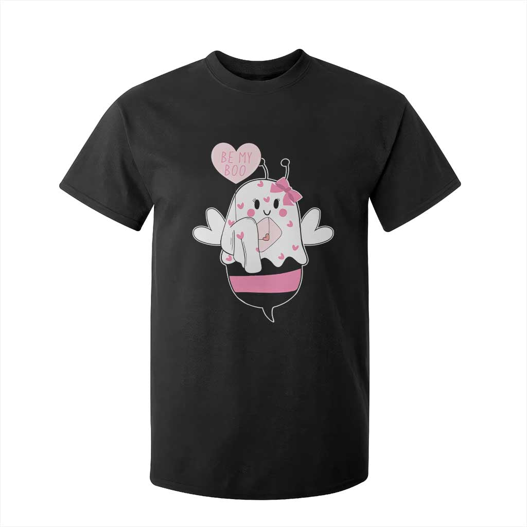 Valentines Ghost T Shirt For Kid Be My Boo Bee Boobee Coquette Cute Funny TS10 Black Print Your Wear