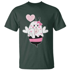 Valentines Ghost T Shirt Be My Boo Bee Boobee Coquette Cute Funny TS10 Dark Forest Green Print Your Wear