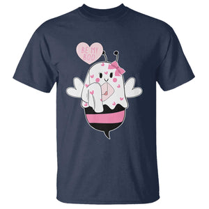 Valentines Ghost T Shirt Be My Boo Bee Boobee Coquette Cute Funny TS10 Navy Print Your Wear