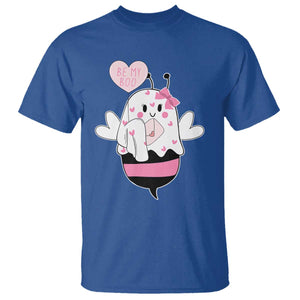 Valentines Ghost T Shirt Be My Boo Bee Boobee Coquette Cute Funny TS10 Royal Blue Print Your Wear