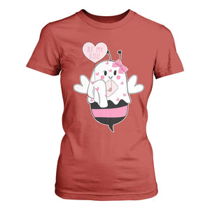 Valentines Ghost T Shirt For Women Be My Boo Bee Boobee Coquette Cute Funny TS10 Red Print Your Wear