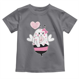 Valentines Ghost Toddler T Shirt Be My Boo Bee Boobee Coquette Cute Funny TS10 Charcoal Print Your Wear