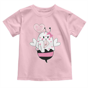 Valentines Ghost Toddler T Shirt Be My Boo Bee Boobee Coquette Cute Funny TS10 Light Pink Print Your Wear