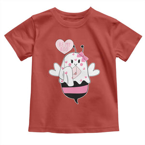 Valentines Ghost Toddler T Shirt Be My Boo Bee Boobee Coquette Cute Funny TS10 Red Print Your Wear