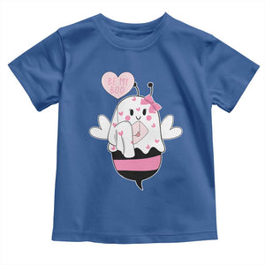 Valentines Ghost Toddler T Shirt Be My Boo Bee Boobee Coquette Cute Funny TS10 Royal Blue Print Your Wear