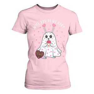 Valentines Ghost T Shirt For Women Will You Be My Boo Cute Funny TS10 Light Pink Print Your Wear