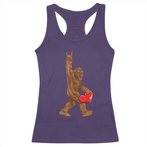 Bigfoot Heart Valentines Day Racerback Tank Top Boys Men Kids Love Sasquatch Lovers TS10 Purple Print Your Wear