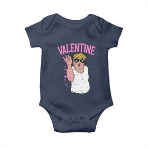 Trump Bae Valentine Heart Baby Onesie TS10 Navy Print Your Wear