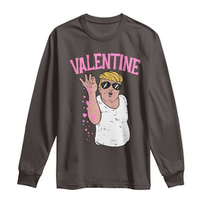 Trump Bae Valentine Heart Long Sleeve Shirt TS10 Dark Chocolate Print Your Wear