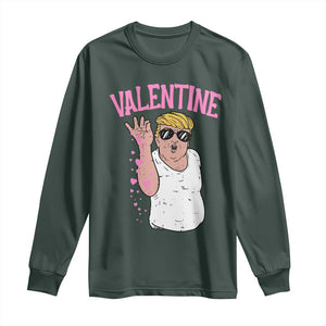 Trump Bae Valentine Heart Long Sleeve Shirt TS10 Dark Forest Green Print Your Wear