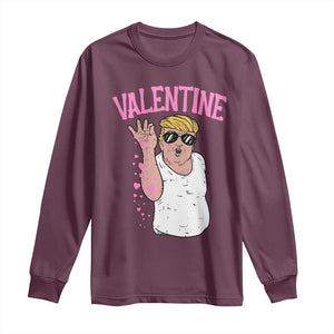 Trump Bae Valentine Heart Long Sleeve Shirt TS10 Maroon Print Your Wear