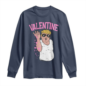 Trump Bae Valentine Heart Long Sleeve Shirt TS10 Navy Print Your Wear