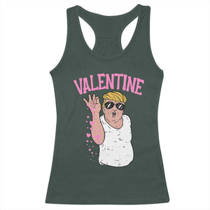 Trump Bae Valentine Heart Racerback Tank Top TS10 Dark Forest Green Print Your Wear